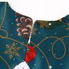 Children's Christmas Dress Cartoon Print Bow Dress Christmas Performance Sparkling Kids Birthday Dress Elegant Soft Party Dress Ball Gown for Girls