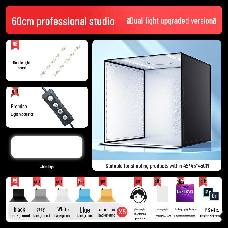 Compact Light Box for Still Life Photography - LED Studio for E-commerce Product Shots