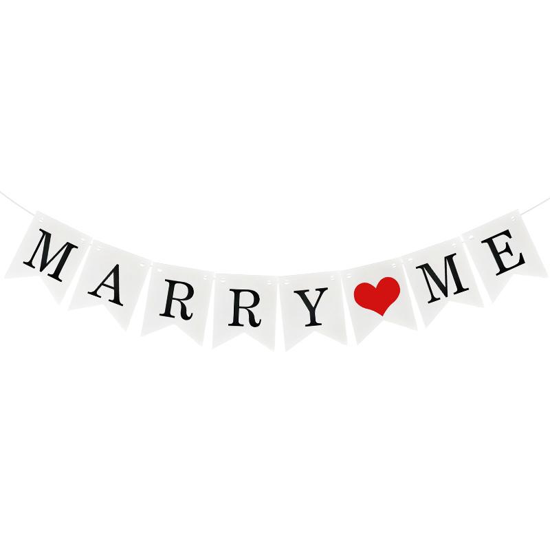Vintage Wedding Just Married Bunting Banner Bridal Shower Photo Booth Props Rustic Wedding Party Decoration Supplies