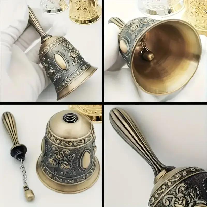 Vintage Bronze Bell Multipurpose Metal Craft Bell with Ringing Tone Decorative Bell for Funeral Religion Ceremony Home Decor