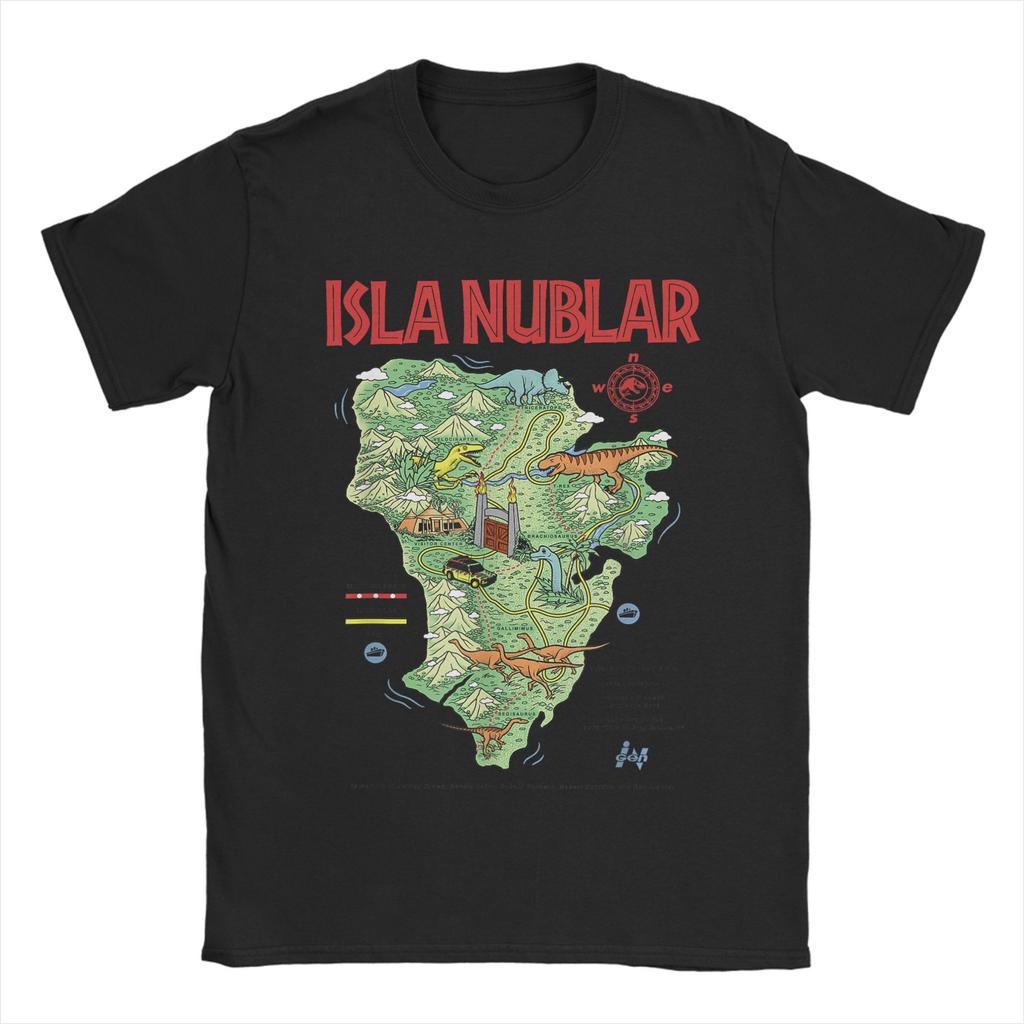 2025 Men's Dinosaur Letter Printed Round Neck T-shirt Cotton Summer Street Large Cool Hip Hop Loose Short Sleeve