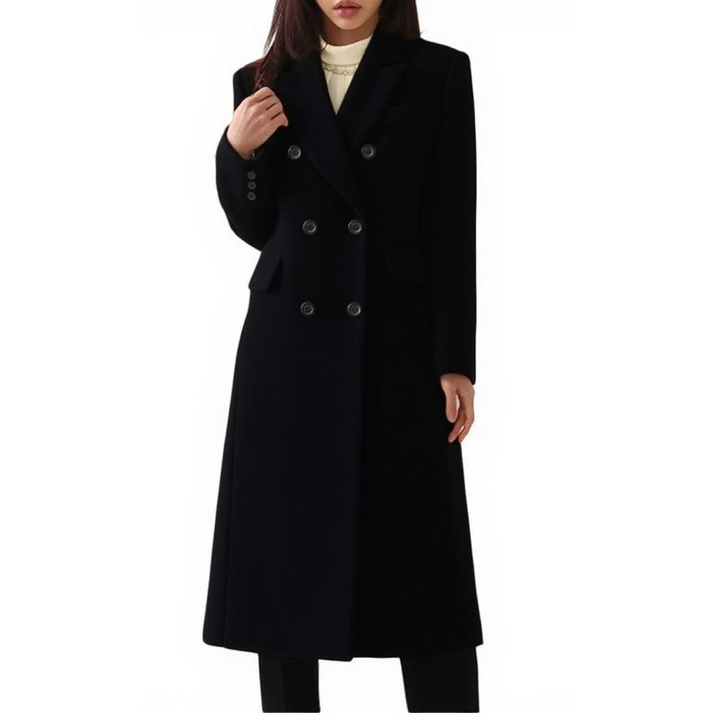 Women's Fashion Oversized Wool Coat Solid Color Casual Cardigan Jacket