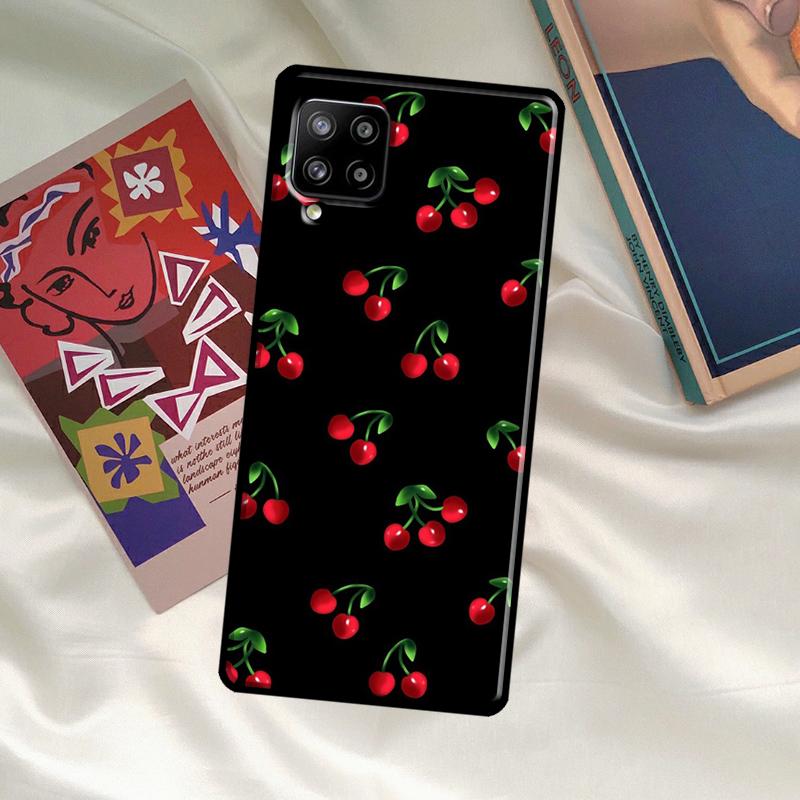 Food Fruit Red Cherry Case For Samsung Galaxy A33 A13 A36 A56 A23 A52 A32 A12 A54 A34 A14 A16 A26 A53 A15 A35 A55