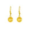 Genuine 18K Gold Color Hollow Bead Drop Earrings Simple Long Elegant Earrings for Women Fine Jewelry Gifts Not Fade