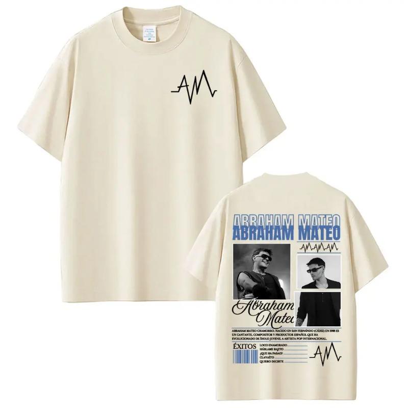Rapper Abraham Mateo Insomnio 2026 Tour T Shirt Men Harajuku Vintage Hip Hop T-shirts Cotton Comfort Short Sleeve T-shirts