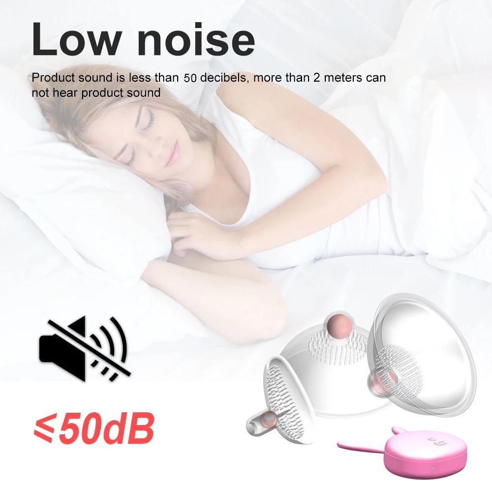 Nipple Sucker Vibrator Tongue Licking Nipple Cups Vibrator Clitoris Suction Massager Electric Breast Pump Breast Enlarge Massager Sex Toy for Women