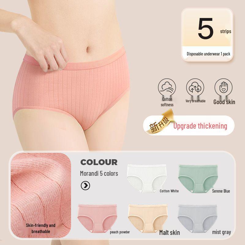 Women's Travel Disposable Panties: Sterilized, Wash-Free, Breathable Briefs for Postpartum & Pregnant Women