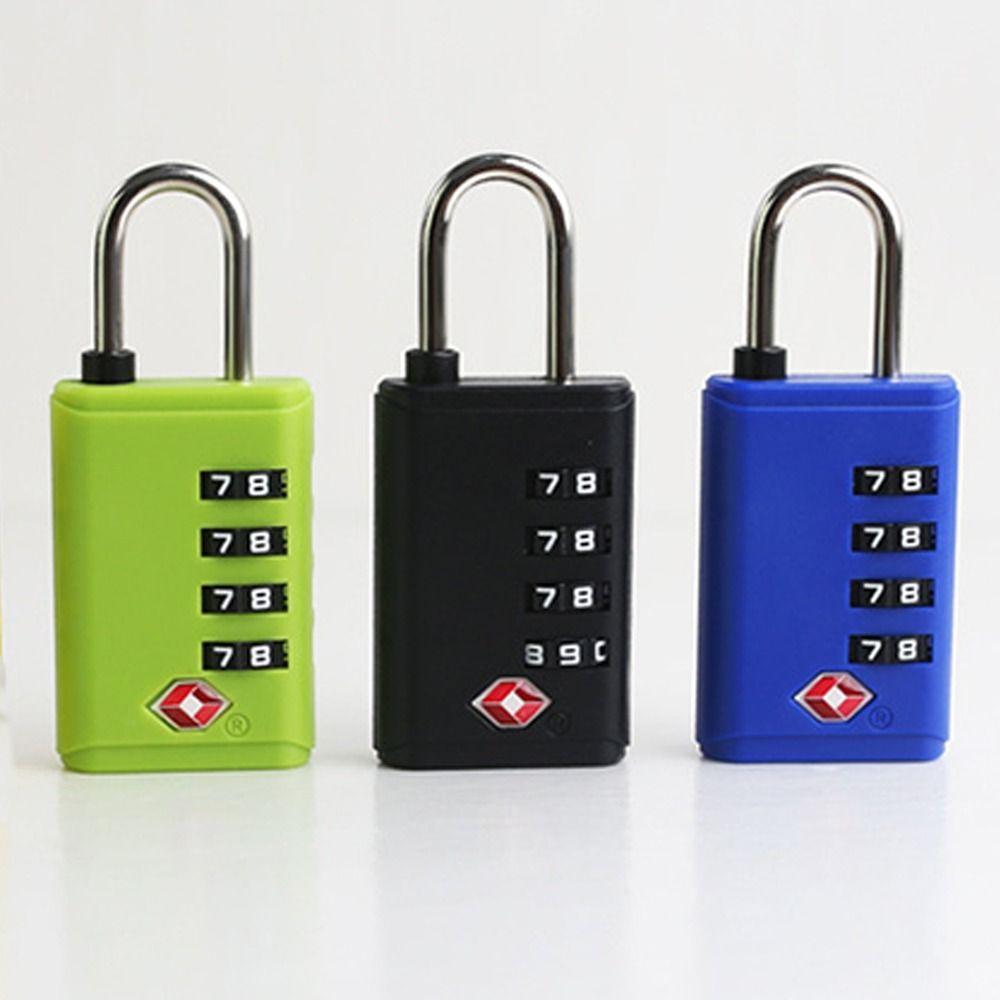 Padlock 4 Digit Combination Lock TSA Cabinet Locker New Customs Password Lock  Travel