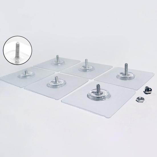 10 Pezzi Adesivi a Vite Robusti Senza Foratura PVC Autoadesivi Senza Cuciture Articoli per la Casa
