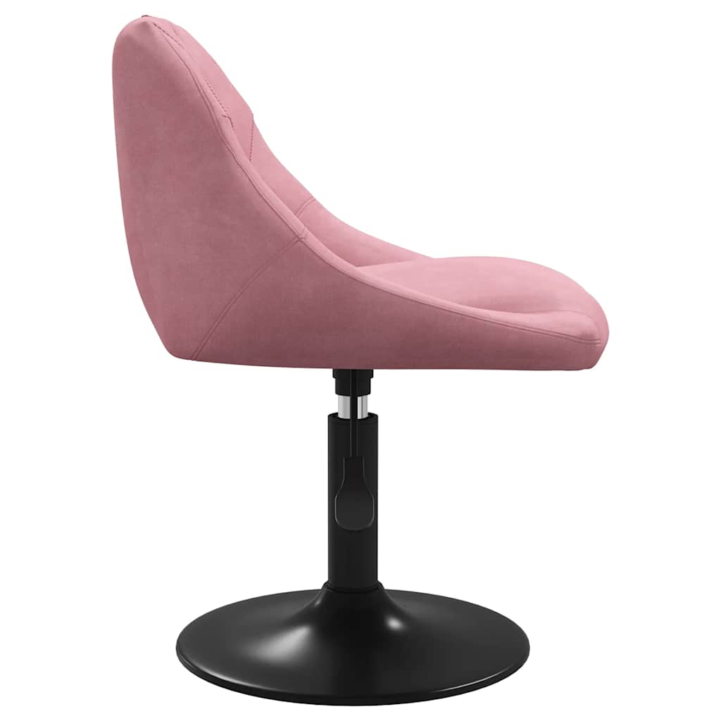 Dining Room Chairs 2 Pcs Swivel Pink Velvet
