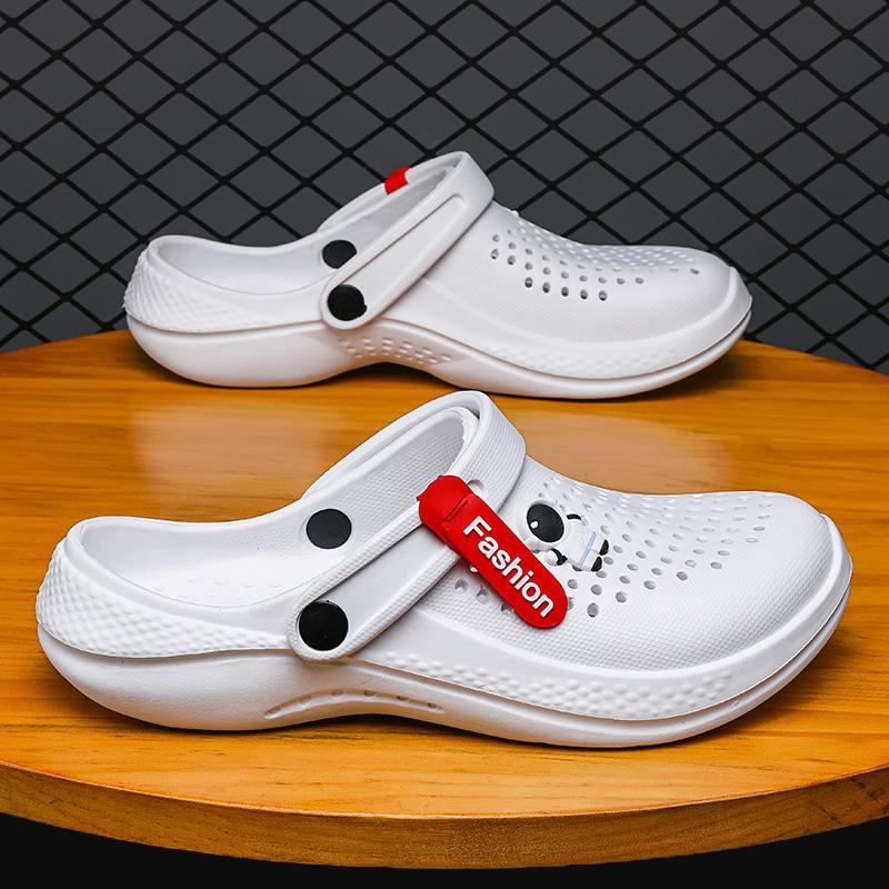 Summer Couple Sandals Large Size Black White Men's Sandals