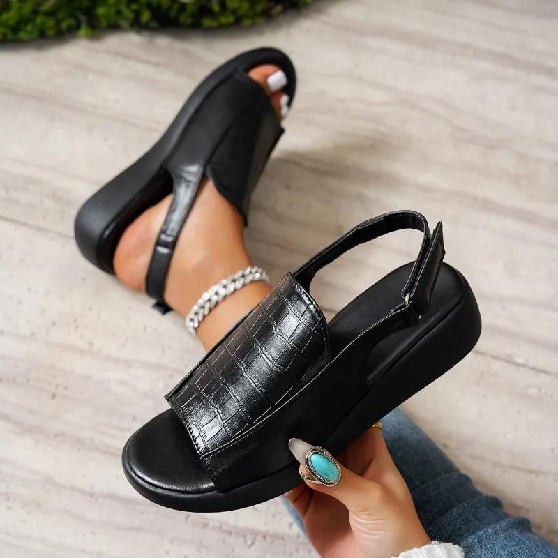 

Fashion 2025 Summer New Rome Sandals Outdoor Casual Platform Comfortable Women s Shoes Wedges Open Toe Mixed Colors Hot Sale Sandals 36