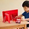 Wooden Scene Fire Construction Building Block Toys  For Kids Interactive Play