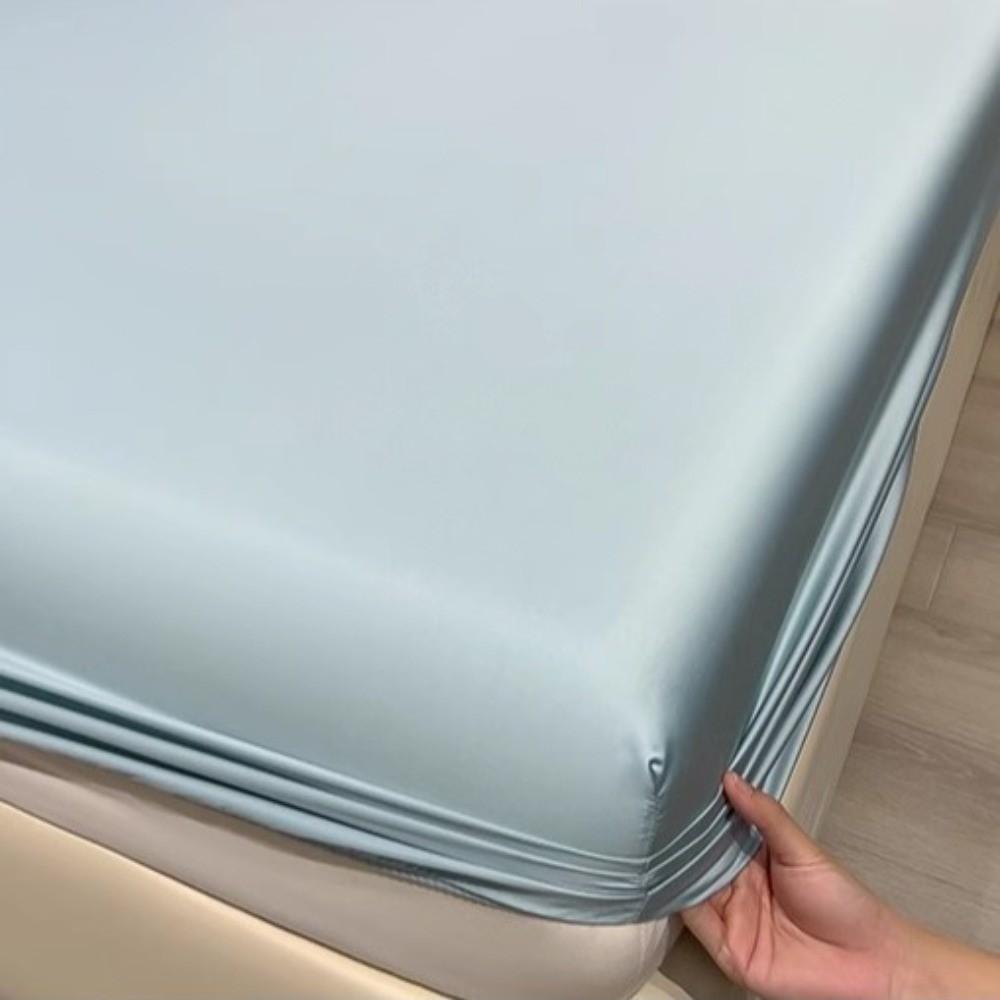 Ice Silk Cooling Fitted Sheet Elastic Band Bed Sheet Breathable Mattress Cover  Home