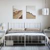 VidaXL Metal Bed Frame with Headboard-Footboard White 183x213cm 352552