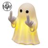 Halloween Raumdekorationen Geisterlampe, Niedlicher Mittelfinger Geist/Lesendes Buch Nachtlicht, Lustige Platzsparende Wandlampe Gruselige Figur für Tischplatte,