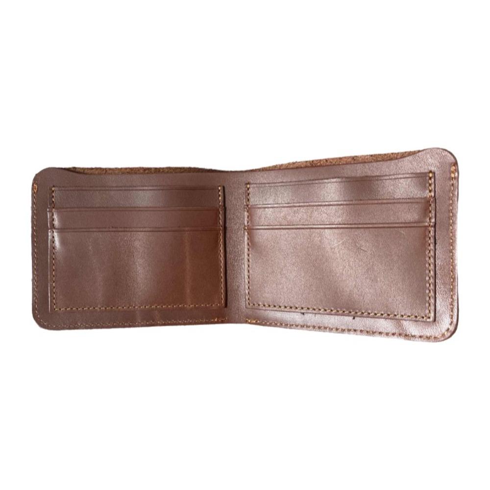 Short Style Men Genuine Leather Wallet Retro Male Purse Card Bag Business