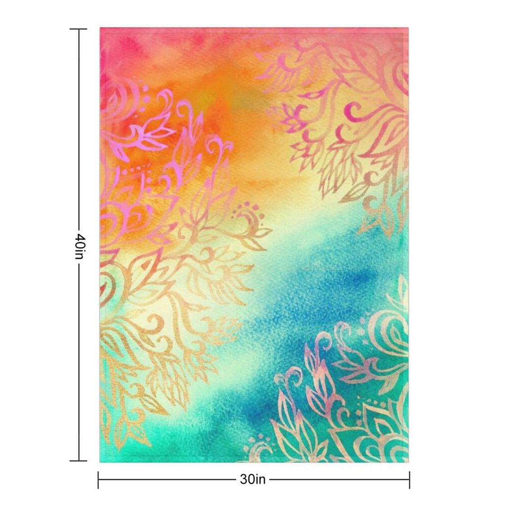 Watercolor Wonderland Throw Blanket Cute Beach Funny Gift Designers Blankets