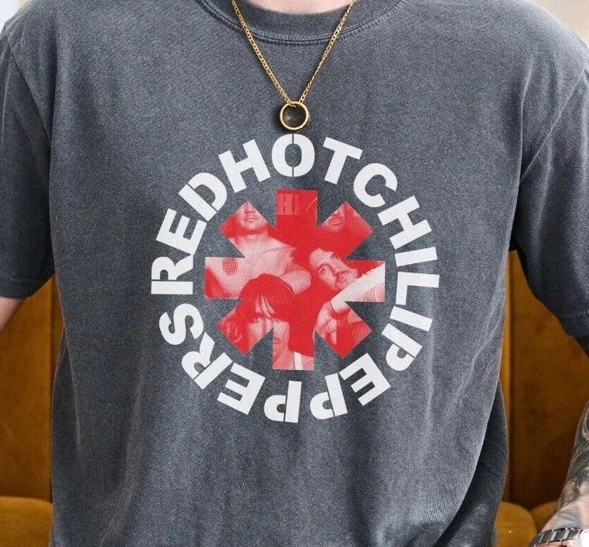 RCHP Red Hot Chili Peppers Logo T-Shirt Vintage Black Comfort Colors 1717 Tee 3XL