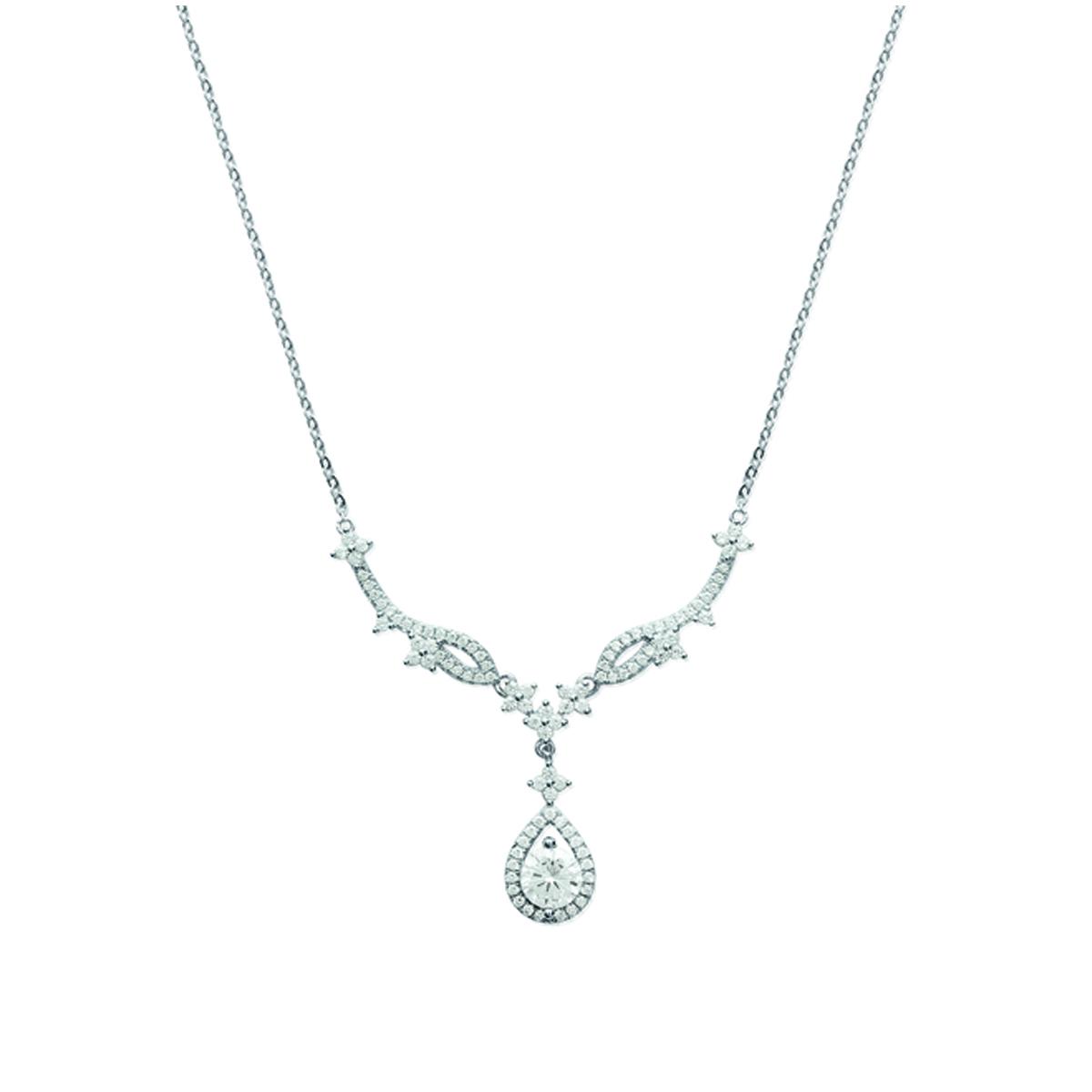 

Les Trésors De Lily [M7258] - Белое серебряное колье Сисси