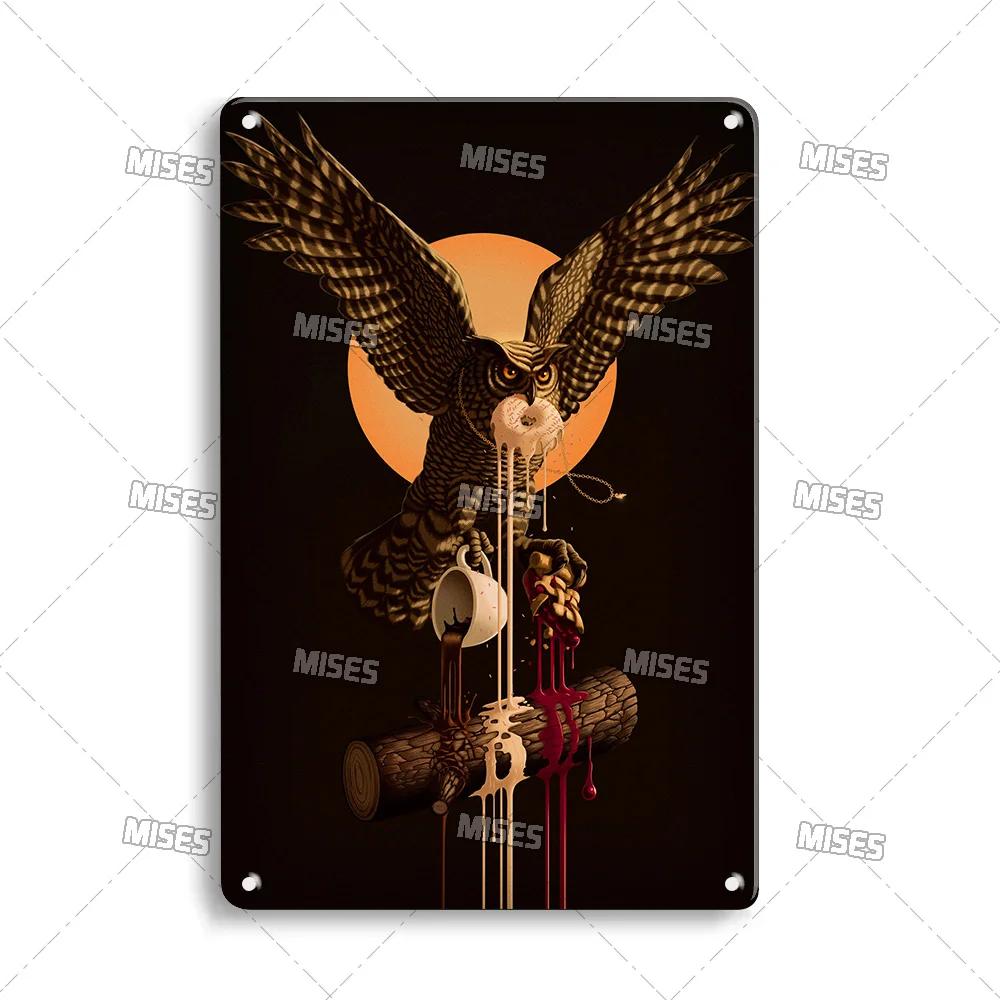 MISES Twin Peaks Classic TV Metal Sign Rusty Metal Poster Man Cave Garage Club Industrial Decor Decorative Plate Metal Plaque