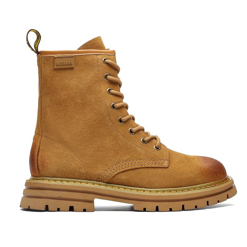 3370 Martin Boots for Men and Women Couples Mountaineering Hiking Rhubarb Boots Retro Tooling Autumn and Winter High-top Leather Boots