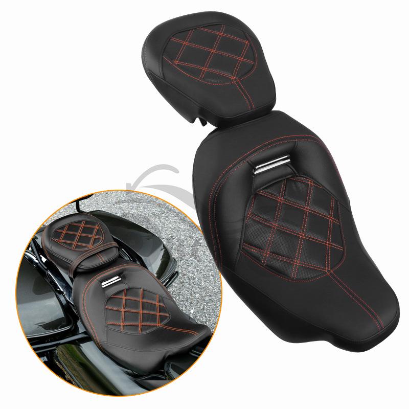 Harley-Davidson CVO Street Glide Přední a zadní upravené siamské dvojité sedlo