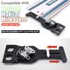 Adjustable Angle Track Saw Square with -45° To 45° Quick Positive Angle Stop,Protractor,90 Degree Right Angle Rail Square Guide
