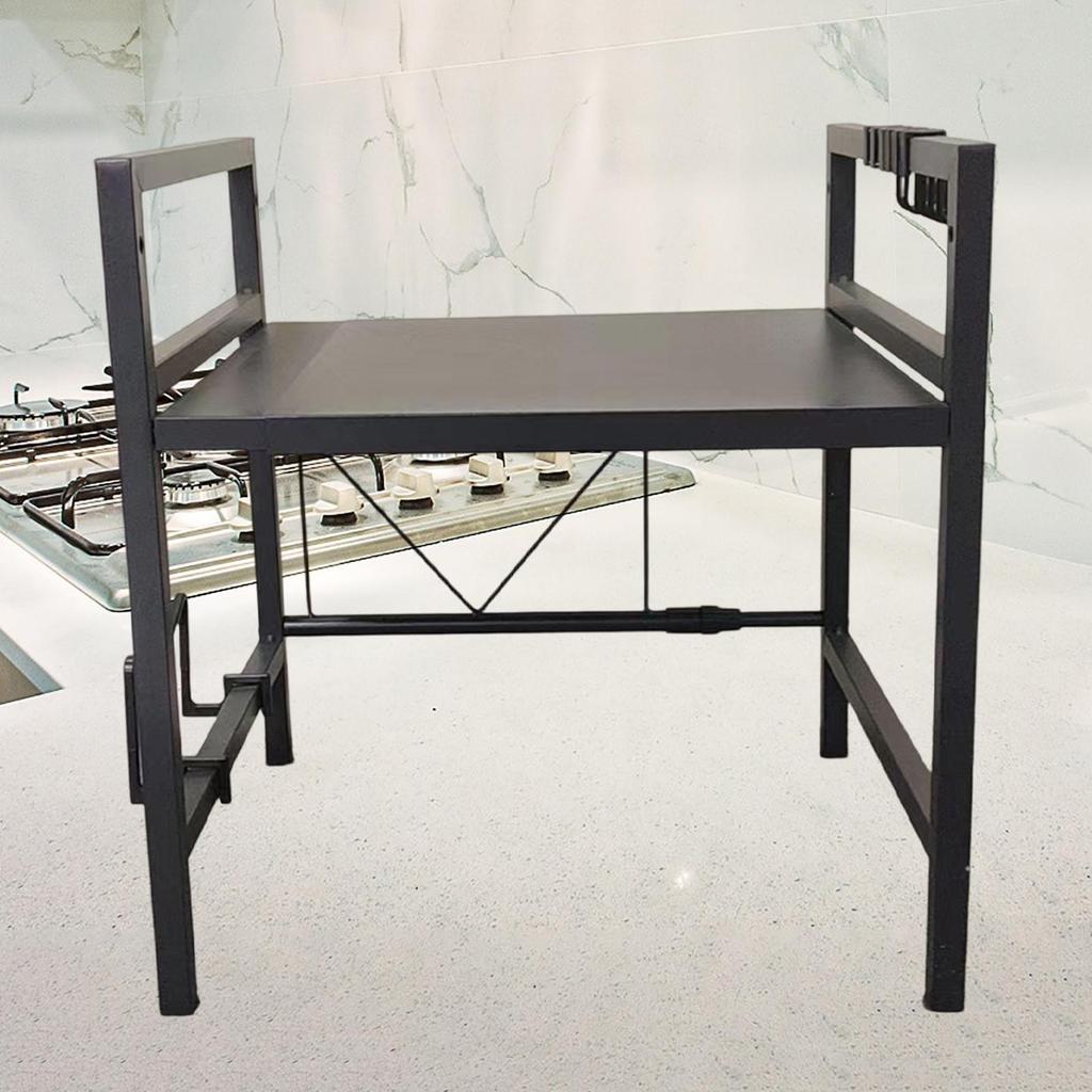 Adjustable Microwave Oven Rack for Bakers, Kitchen Utensil Storage Rack, Iron Construction, Suitable