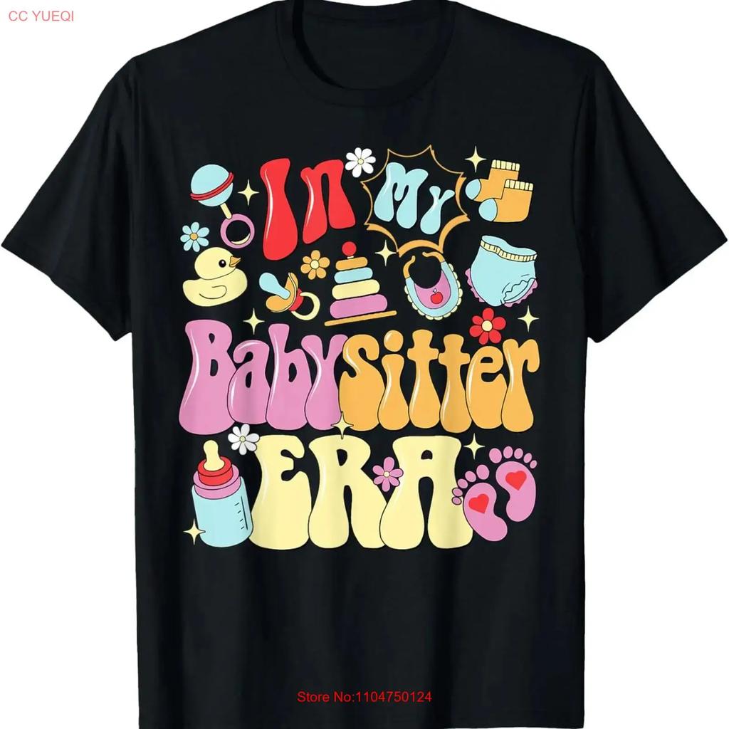 In My Babysitter Era Cute Childcare Life Babysitter's Day T Shirt for Dad Vintage Washed Soft Designer Clothes Stretched