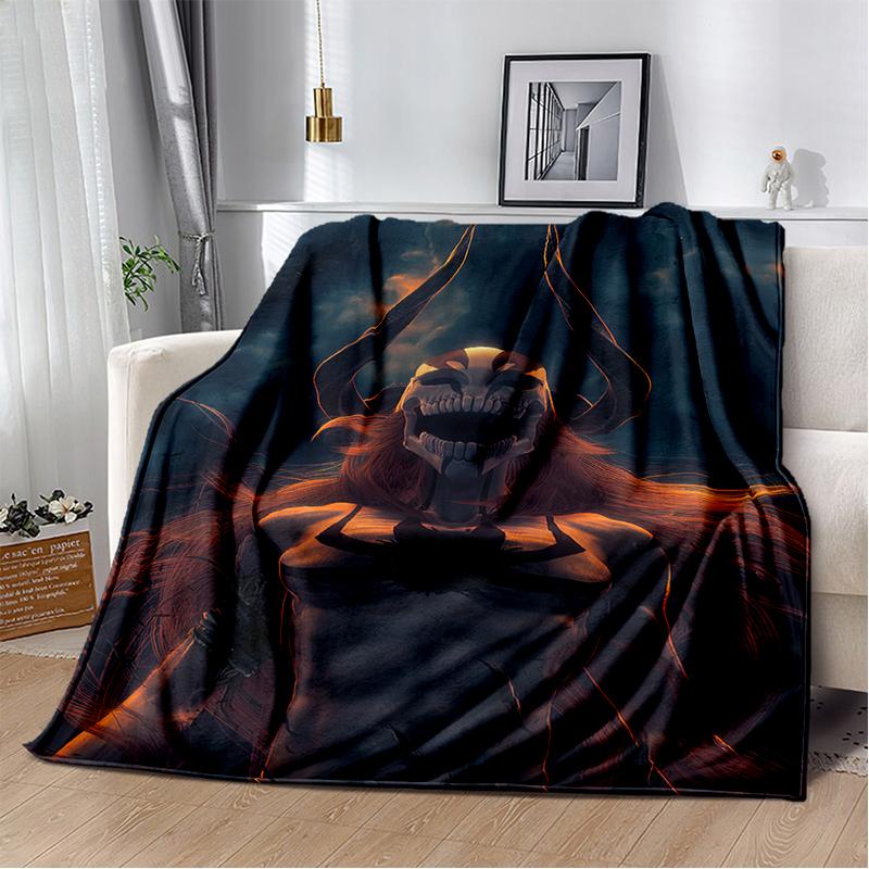 3D Bleach Kurosaki Ichigo Cartoon Anime Soft Blanket,Soft Throw Blanket for Home Bedroom Bed Sofa Travel Cover Child Gift