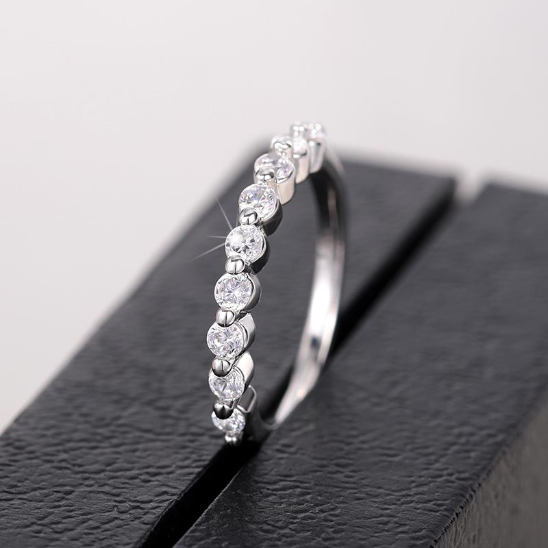Cubic Zirconia Thin Rings for Women Wedding Engagement Accessories Minimalist Female Rings Statement Jewelry Drop Ship