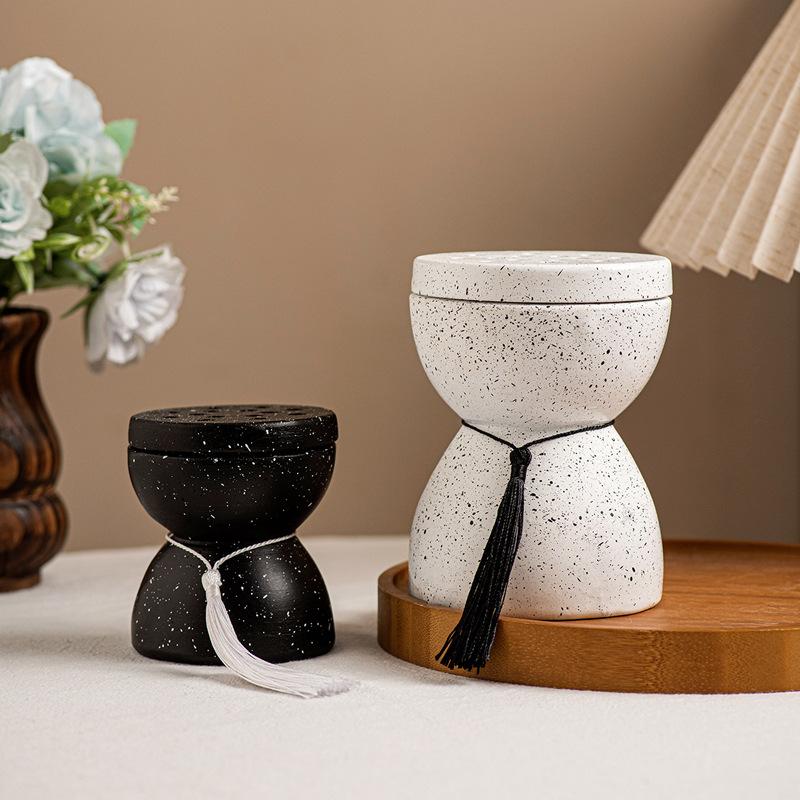 Handheld incense burner resin fringed waist coal ball aromatherapy burner desktop ornament