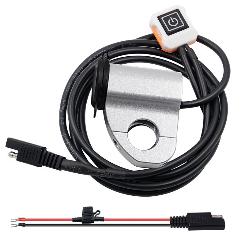 

LMoDri 12 В мотоциклетное Водонепроницаемый Быстрая Зарядка QC3.0 Dual USB Быстрое Зарядное Устройство Адаптер Питания Светодиодный Переключатель Вольтметра для Телефона серебряный