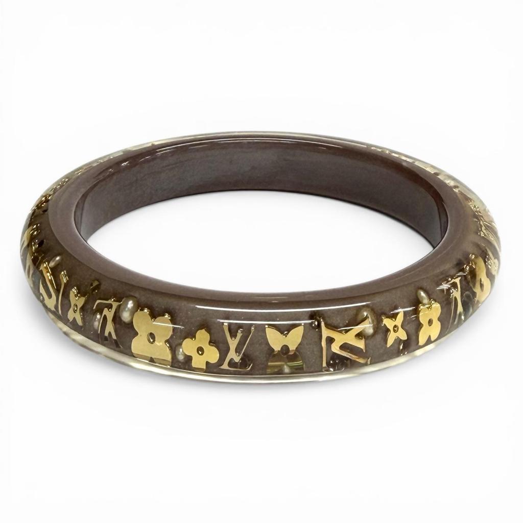 Excellent LOUIS VUITTON Bangle Brasserie Unclosure TPM Clear brown Women M65867 Used