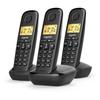 Téléphone fixe - GIGASET - Basic 100 Trio - Mode mains libres - Ecran rétroéclairé - Répertoire 50 contacts - Blocage - Noir