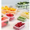 Transparent Airtight Food Containers Snap Lids Sealed Food Storage Containers Leakproof Plastic Refrigerator Storage Box