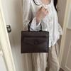 Woven pattern bag women's new retro versatile shoulder bag large capacity handbag tote bag