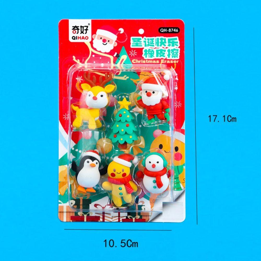 Cute Christmas Assembled Eraser Creative Christmas Gift Stationery Christmas Decoration Student