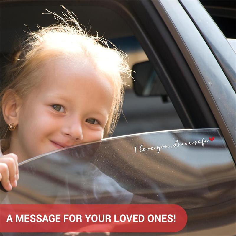 I Love You Drive Safe Car Mirror Stickers Affectionate Reminder Heartfelt Safety Reminder For Women Drivers Car Interior Sticker
