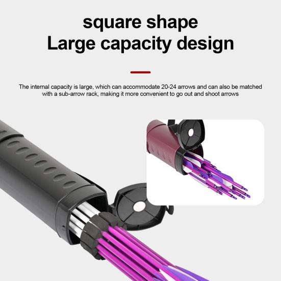 Archery Back Arrow Quiver Telescopic Archery Arrows Tube Hip Quiver Adjustable Nylon Belt Arrow Holder for Bow Hunting Target Practicing