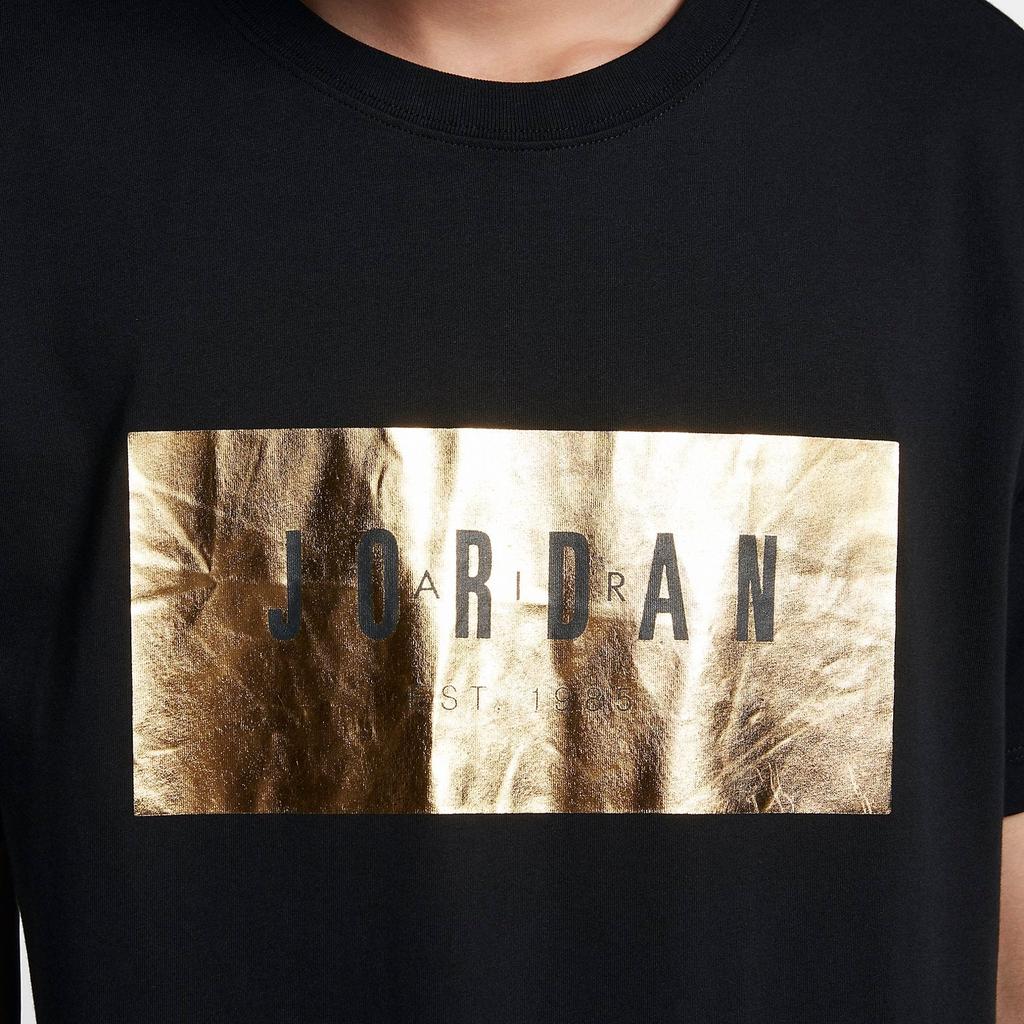 Jordan Brand Solid Color Cartoon Pattern Casual Sports Short Sleeve T-Shirt Men Tops Black AA1918-010