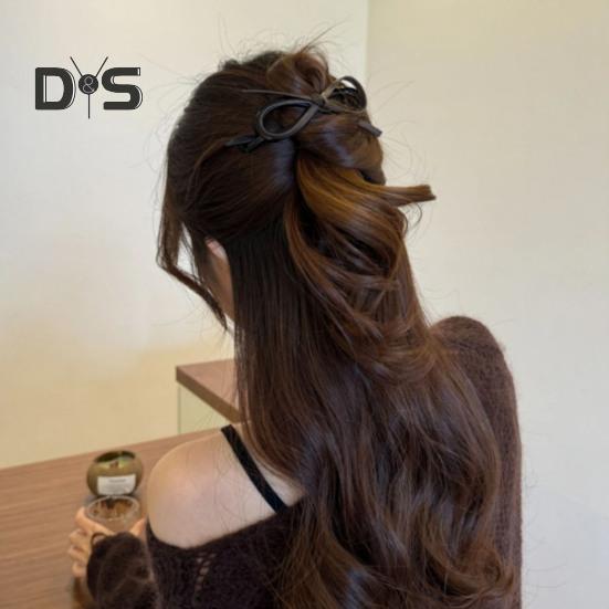 Women Hair Clip Faux Leather Twist Bowknot Decor Hair Pin Back Head Hair Barrette Headwear Hair Accessories