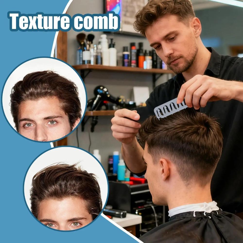Flauschige Textur Stylingkamm Volumengebender Kamm mit breiten Zinken Haarkämmwerkzeuge Natürliches Locken Dauerwellenwerkzeug Haarschmuck für vollen Pony