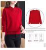 Mom's Stylish 100% Wool Winter Sweater - Elegant Chinese Design for Middle-Aged and Elderly Women