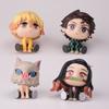 Demon Slayer Anime Kawaii Figure Model Tanjirou Nezuko Zenitsu Inosuke Kimetsu No Yaiba Pvc Collect Desktop Decoration Toys
