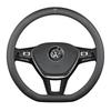 Volkswagen Passat Helårsäkta Läder Rattöverdrag, Ultratunt Universellt Passform Inredningstillbehör.