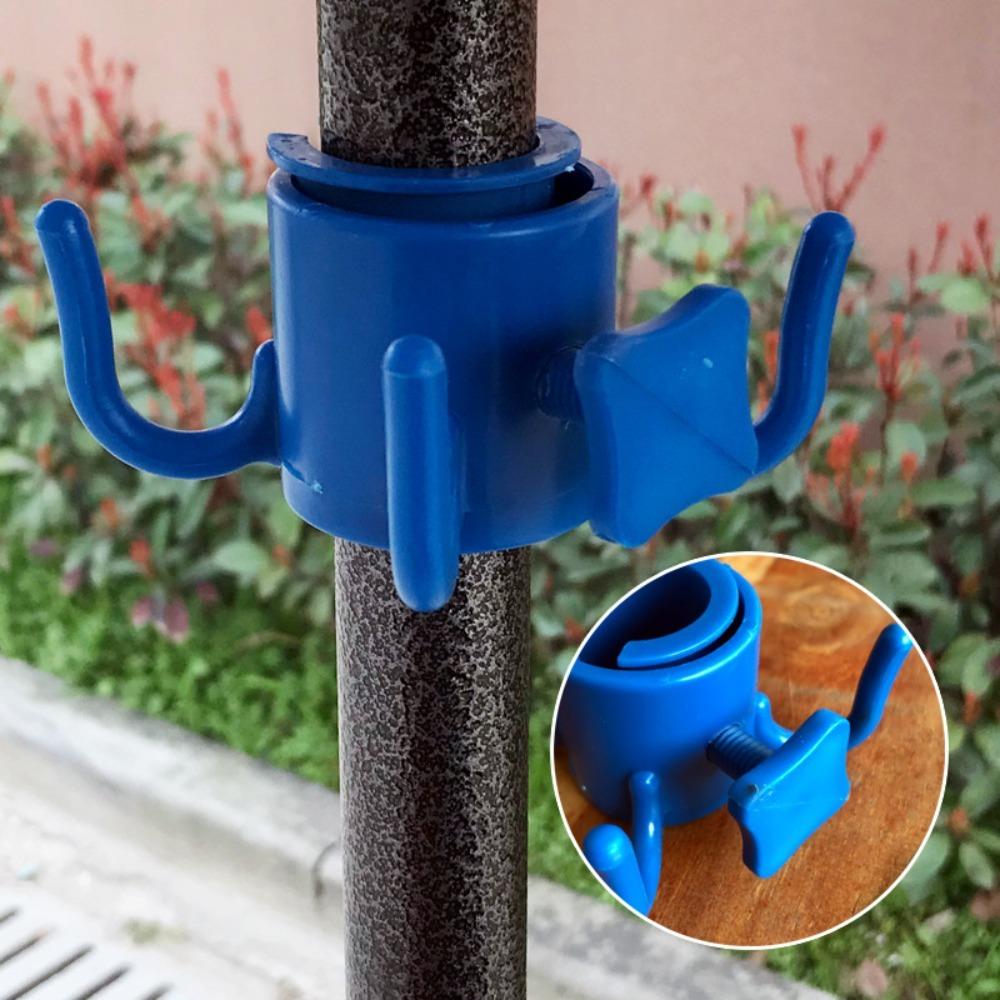 Umbrella Holder Four Corner Hook Support for Beach Camping Trip Hanging Towels Bags Hats Tent Accessories Durable Clasp