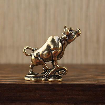 Bullfighting Retro Figure Home Decor Bullfighting Spirit Soaring Brass Wall Street Bullfighting Accessories Copper Bull Decor
