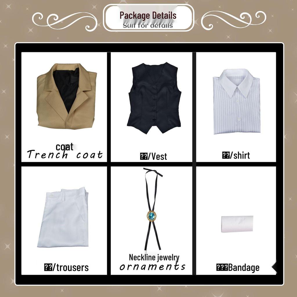 Bungo Stray Dogs Yosano Akiko, Dazai Osamu, and Nakahara Chuuya Cosplay Costume Set